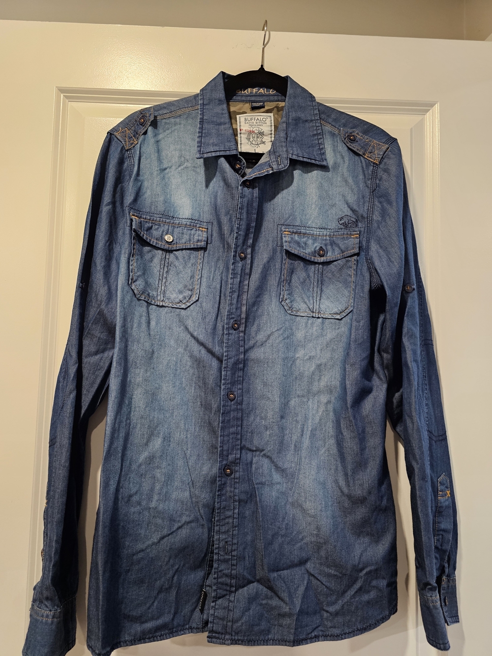 Buffalo David Bitton Men's Denim Shirt Jacket - Blue